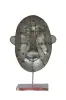 Product image 3 of the product “Small Mask on stand - Modell 1, 54cm height, sculpture from upcyceled oil barrel. ”